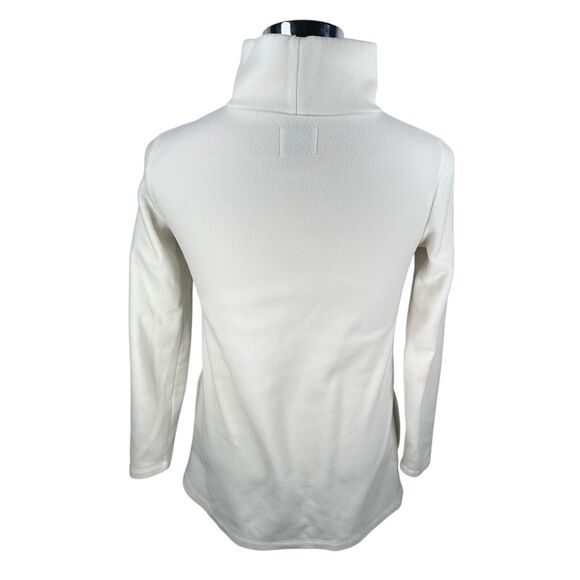 Dudley Stephens Fleece Sweaters Women's Medium White Cobble Hill Turtleneck - Picture 4 of 10